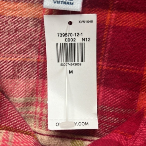 OLD NAVY Oversized Plaid Flannel ShIrt Size Medium NWT - Picture 8 of 14